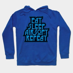 Blue Eat Sleep Airsoft Repeat Hoodie